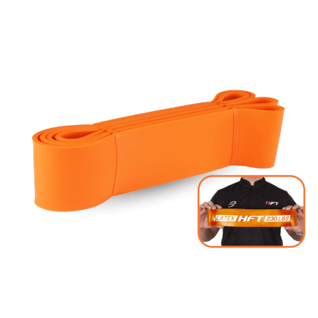 ยางยืดออกกำลังกาย HOMEFITTOOLS LATEX 85-230 ปอนด์ สีส้ม